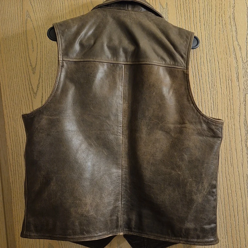 OutbackTrading Brown Leather Vest - Picture 2 of 5